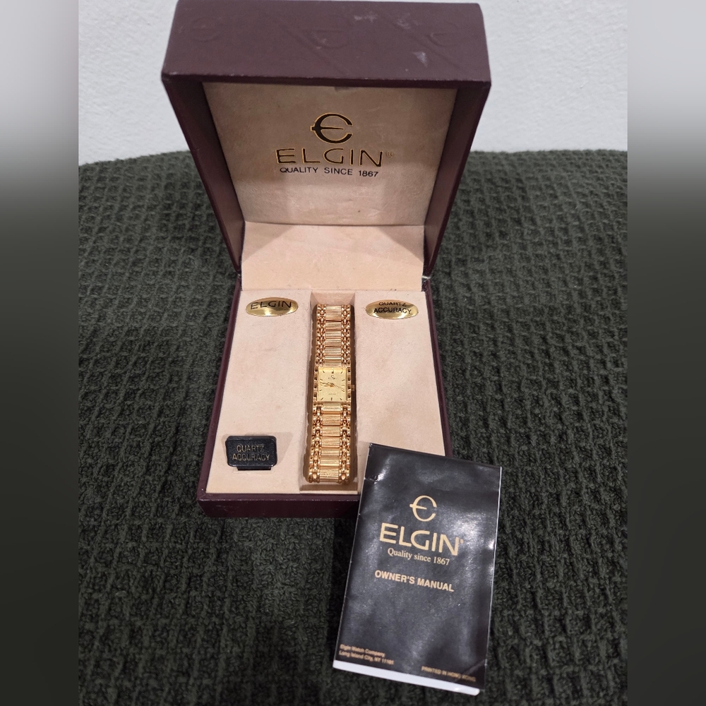 Vintage Elgin Gold Watch with Box